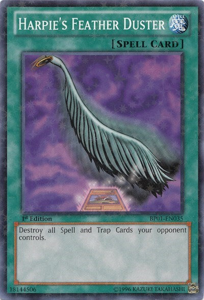 Harpie's Feather Duster [BP01-EN035] Starfoil Rare | Exor Games New Glasgow