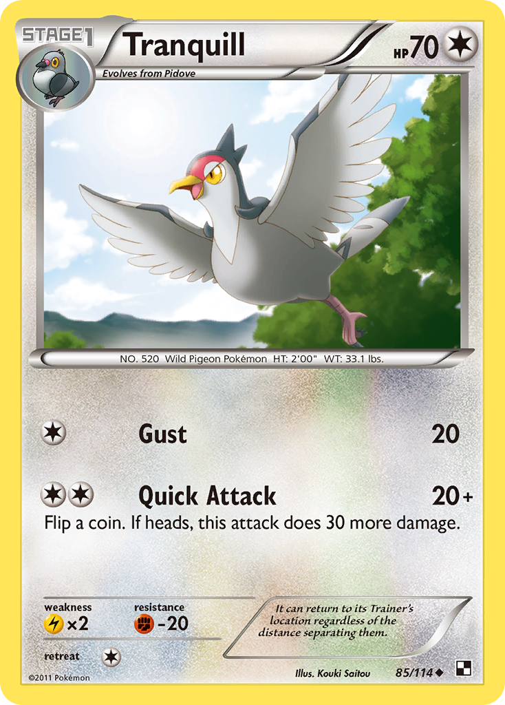 Tranquill (85/114) [Black & White: Base Set] | Exor Games New Glasgow