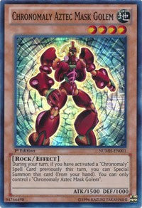 Chronomaly Aztec Mask Golem [NUMH-EN001] Super Rare | Exor Games New Glasgow