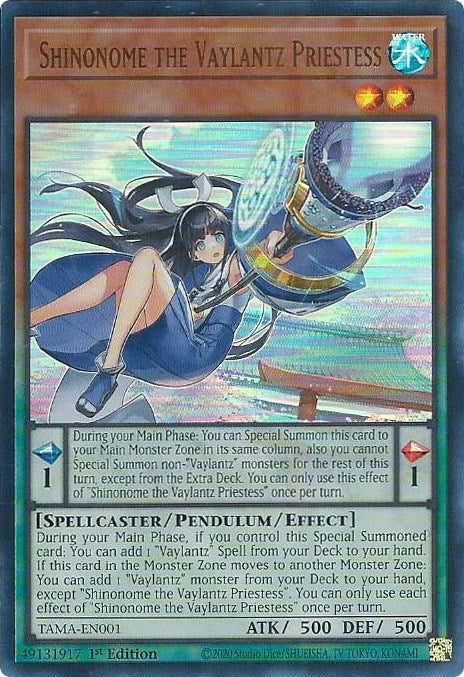 Shinonome the Vaylantz Priestess [TAMA-EN001] Ultra Rare | Exor Games New Glasgow