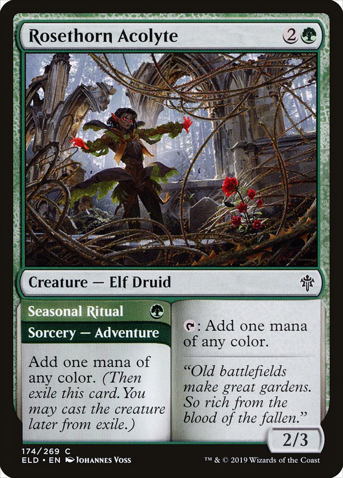 Rosethorn Acolyte // Seasonal Ritual [Throne of Eldraine] | Exor Games New Glasgow