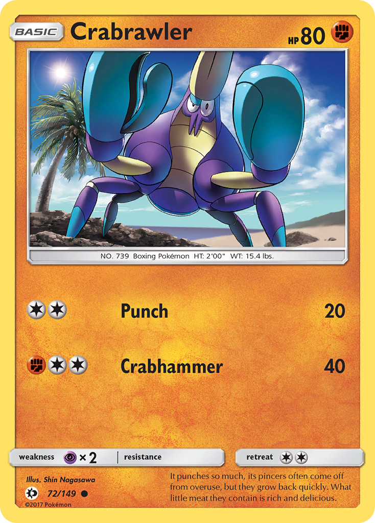 Crabrawler (72/149) [Sun & Moon: Base Set] | Exor Games New Glasgow