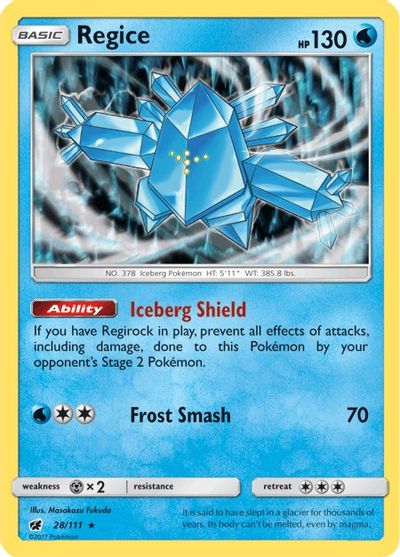Regice (28/111) [Sun & Moon: Crimson Invasion] | Exor Games New Glasgow