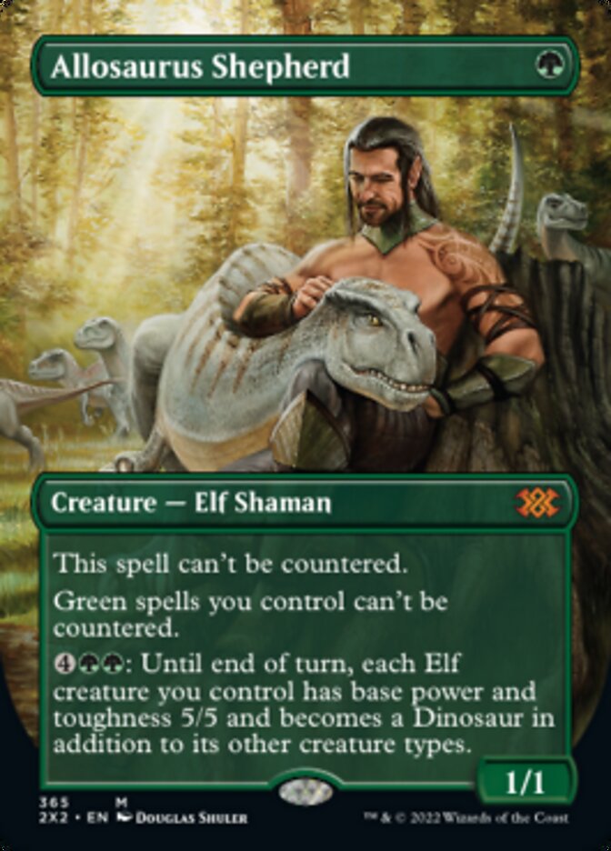 Allosaurus Shepherd (Borderless Alternate Art) [Double Masters 2022] | Exor Games New Glasgow