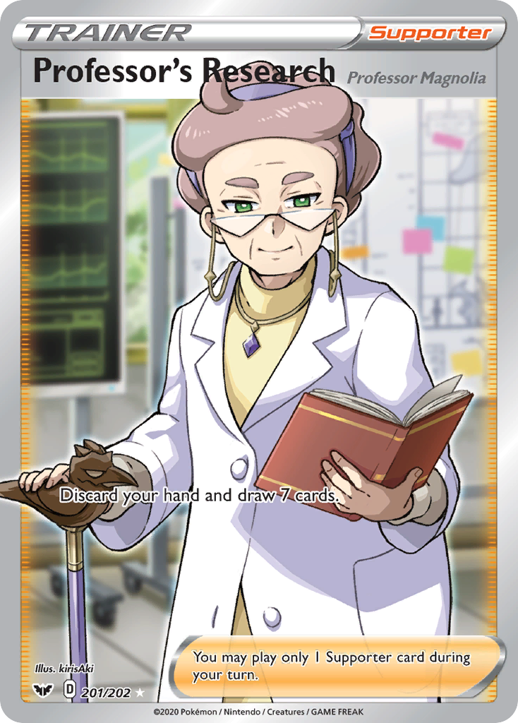 Professor's Research (201/202) (Professor Magnolia) [Sword & Shield: Base Set] | Exor Games New Glasgow