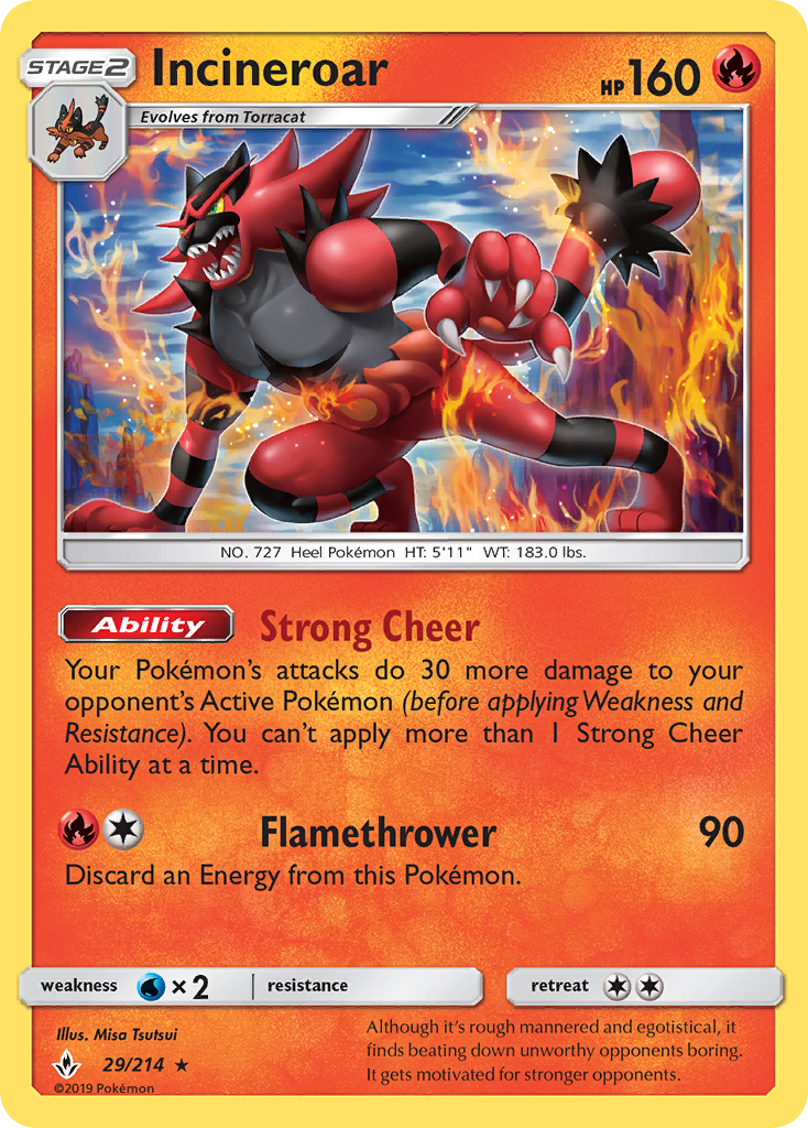 Incineroar (29/214) [Sun & Moon: Unbroken Bonds] | Exor Games New Glasgow