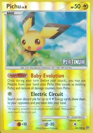 Pichu (45/100) [Burger King Promos: 2009 Collection] | Exor Games New Glasgow