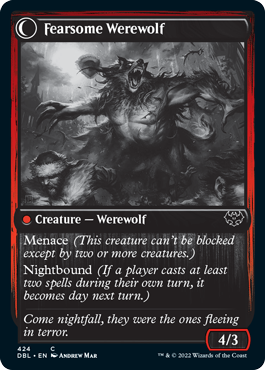 Fearful Villager // Fearsome Werewolf [Innistrad: Double Feature] | Exor Games New Glasgow