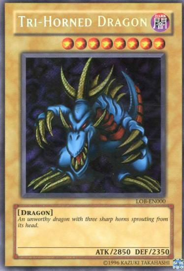 Tri-Horned Dragon [LOB-EN000] Secret Rare | Exor Games New Glasgow