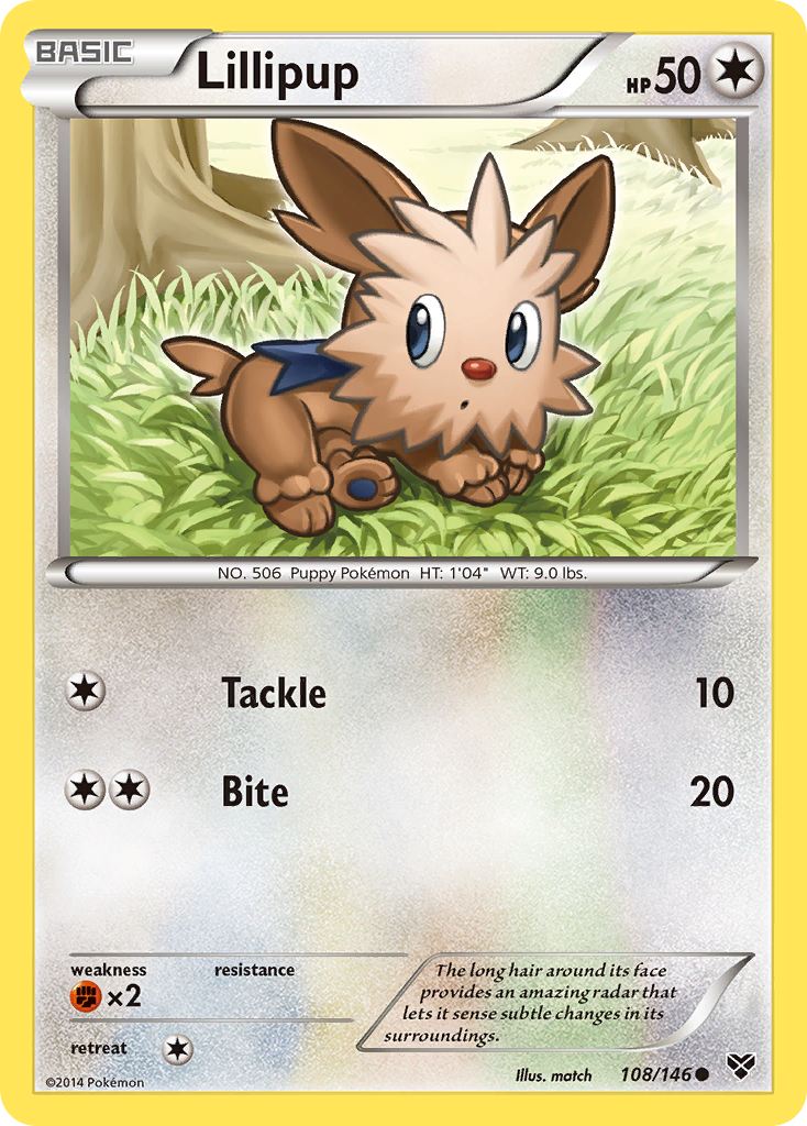 Lillipup (108/146) [XY: Base Set] | Exor Games New Glasgow