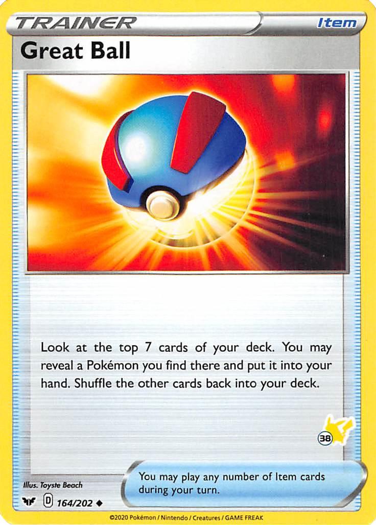 Great Ball (164/202) (Pikachu Stamp #38) [Battle Academy 2022] | Exor Games New Glasgow