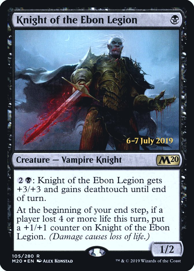 Knight of the Ebon Legion  [Core Set 2020 Prerelease Promos] | Exor Games New Glasgow