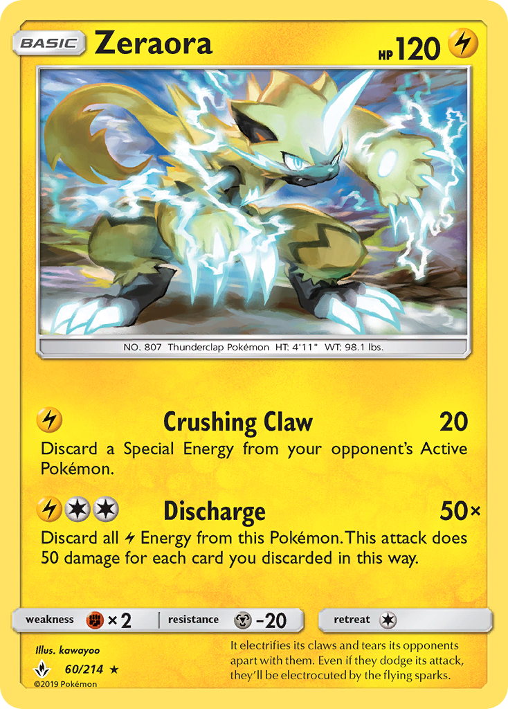 Zeraora (60/214) [Sun & Moon: Unbroken Bonds] | Exor Games New Glasgow