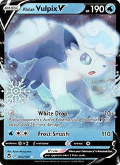 Alolan Vulpix V (033/195) (Holiday Calendar) [Sword & Shield: Silver Tempest] | Exor Games New Glasgow