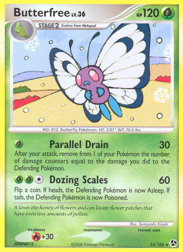 Butterfree (14/106) [Diamond & Pearl: Great Encounters] | Exor Games New Glasgow