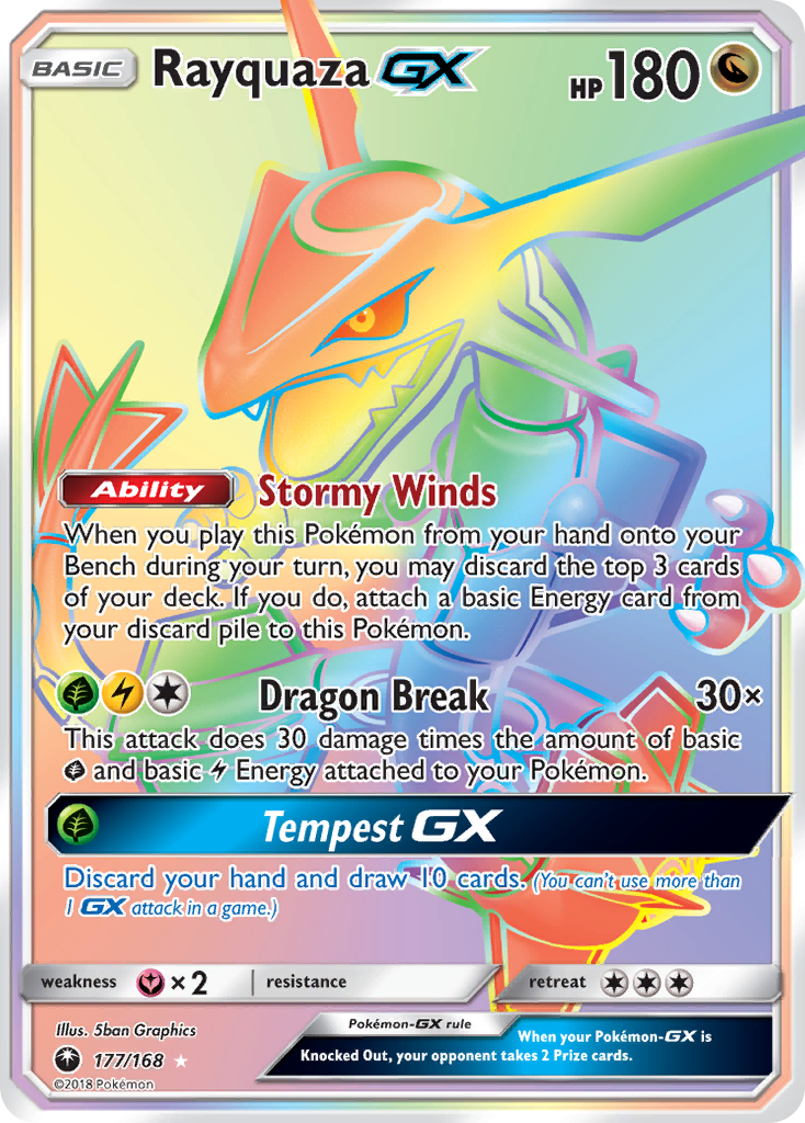 Rayquaza GX (177/168) [Sun & Moon: Celestial Storm] | Exor Games New Glasgow