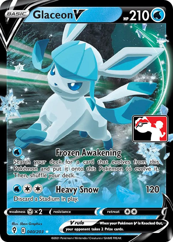 Glaceon V (040/203) [Prize Pack Series One] | Exor Games New Glasgow