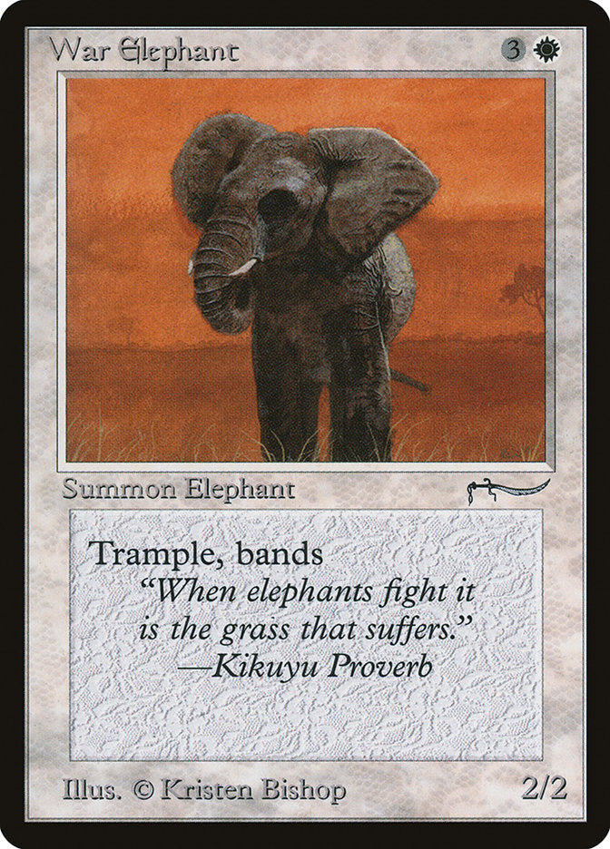 War Elephant (Dark Mana Cost) [Arabian Nights] | Exor Games New Glasgow