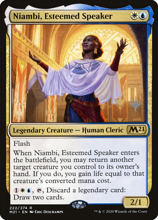 Niambi, Esteemed Speaker (Promo Pack) [Core Set 2021 Promos] | Exor Games New Glasgow