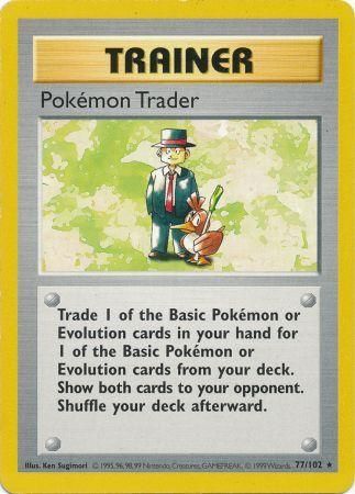 Pokemon Trader (77/102) [Base Set Shadowless Unlimited] | Exor Games New Glasgow