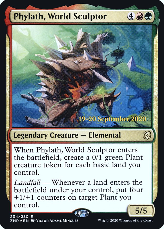Phylath, World Sculptor  [Zendikar Rising Prerelease Promos] | Exor Games New Glasgow