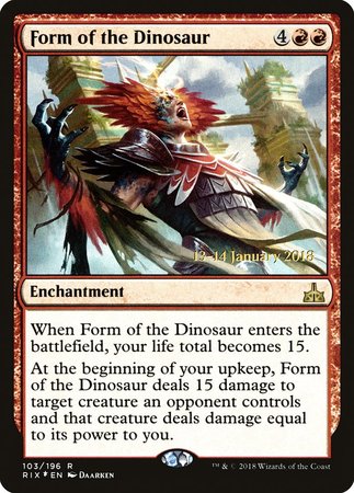 Form of the Dinosaur [Rivals of Ixalan Promos] | Exor Games New Glasgow