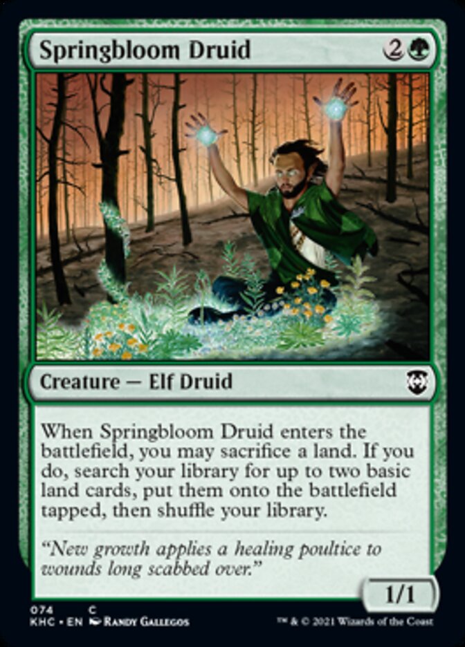 Springbloom Druid [Kaldheim Commander] | Exor Games New Glasgow