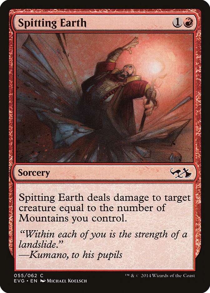 Spitting Earth (Elves vs. Goblins) [Duel Decks Anthology] | Exor Games New Glasgow