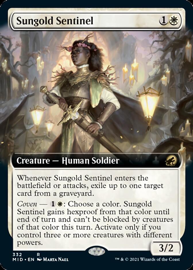 Sungold Sentinel (Extended) [Innistrad: Midnight Hunt] | Exor Games New Glasgow