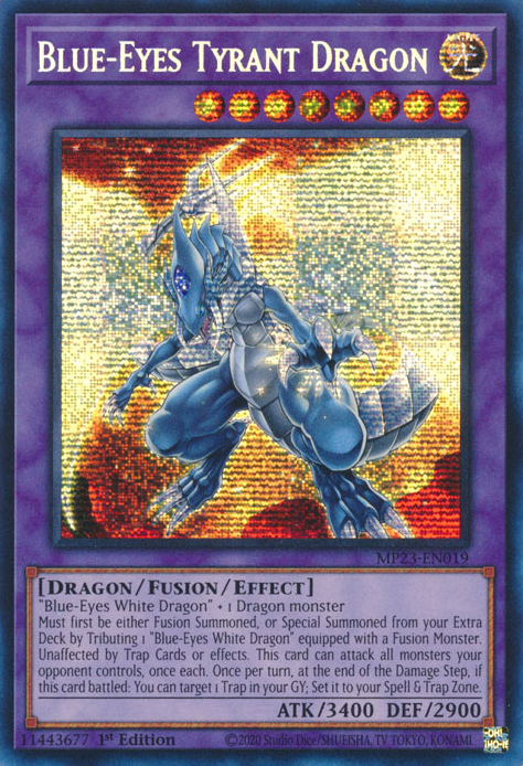 Blue-Eyes Tyrant Dragon [MP23-EN019] Prismatic Secret Rare | Exor Games New Glasgow