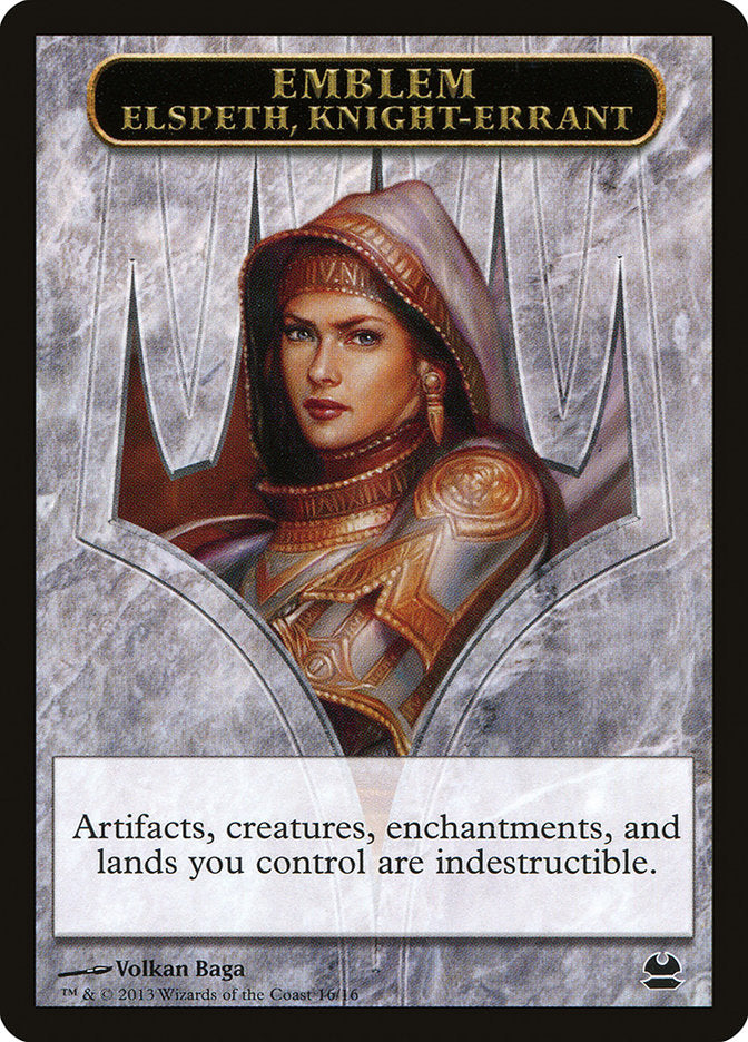 Elspeth, Knight-Errant Emblem [Modern Masters Tokens] | Exor Games New Glasgow