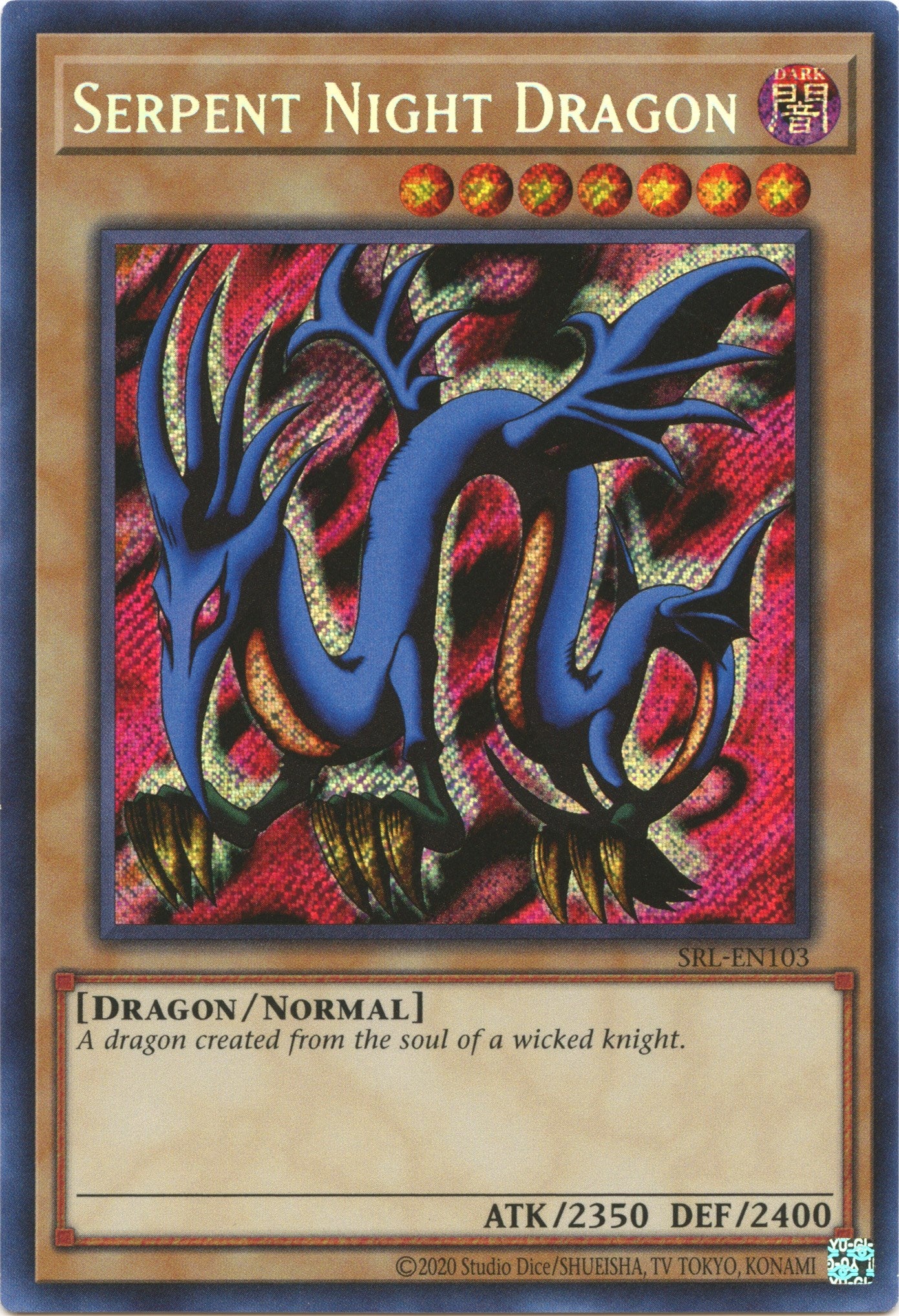 Serpent Night Dragon (25th Anniversary) [SRL-EN103] Secret Rare | Exor Games New Glasgow