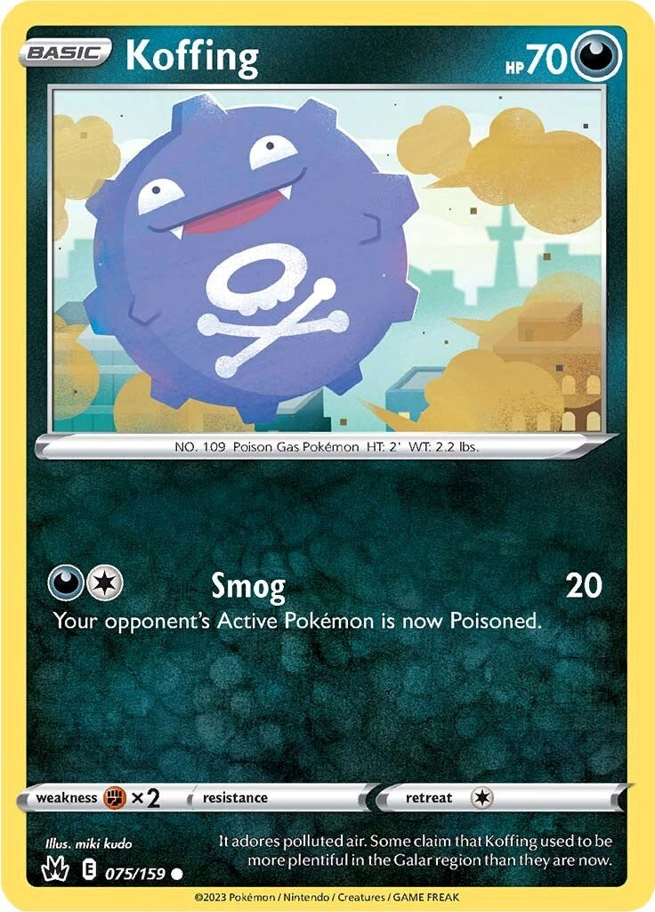 Koffing (075/159) [Sword & Shield: Crown Zenith] | Exor Games New Glasgow