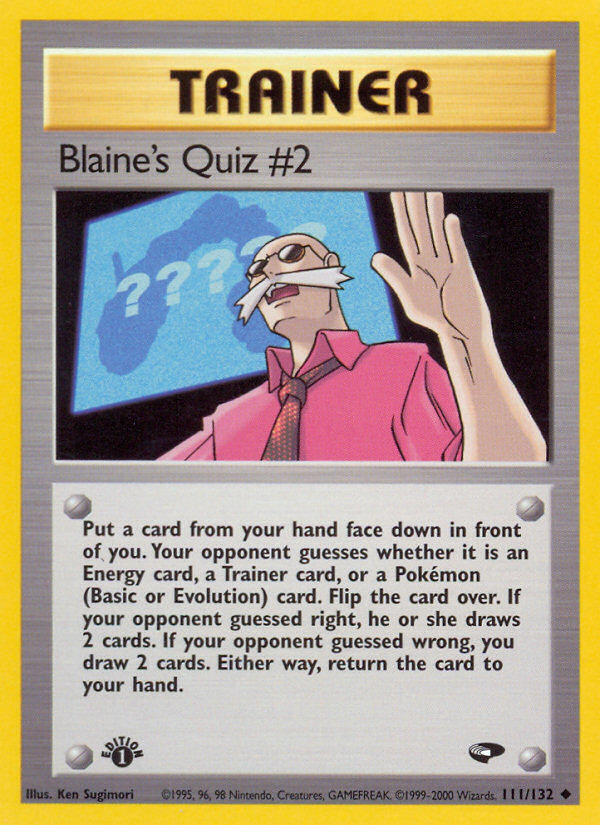 Blaine's Quiz #2 (111/132) [Gym Challenge 1st Edition] | Exor Games New Glasgow