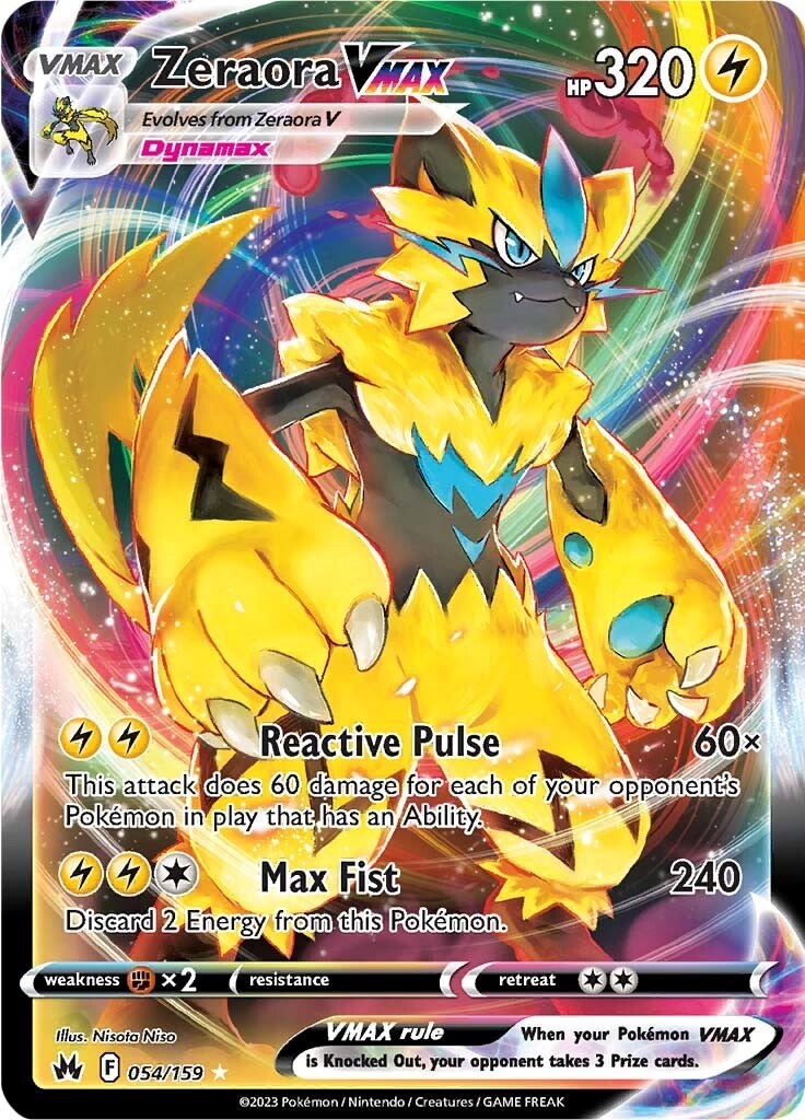 Zeraora VMAX (054/159) [Sword & Shield: Crown Zenith] | Exor Games New Glasgow