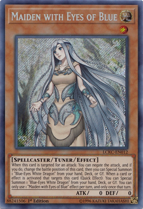 Maiden with Eyes of Blue [LCKC-EN012] Secret Rare | Exor Games New Glasgow