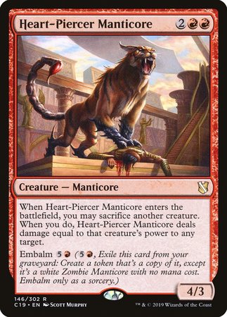 Heart-Piercer Manticore [Commander 2019] | Exor Games New Glasgow