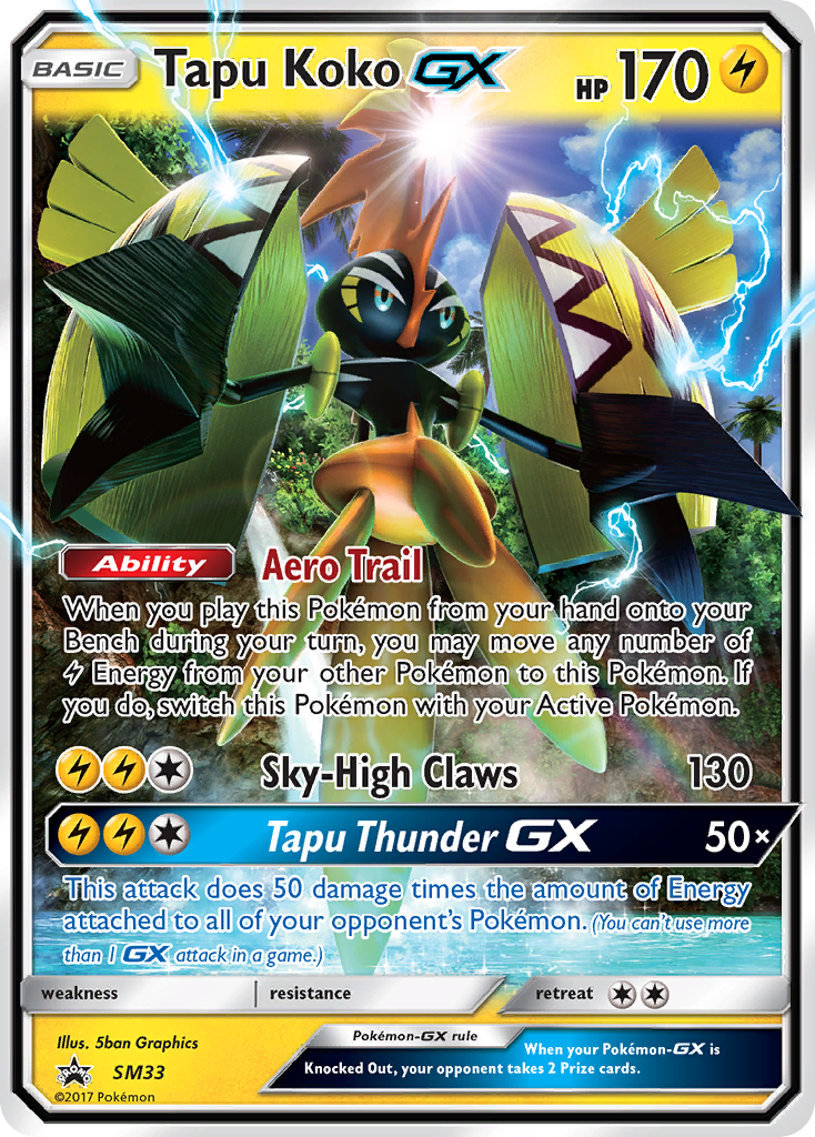 Tapu Koko GX (SM33) [Sun & Moon: Black Star Promos] | Exor Games New Glasgow