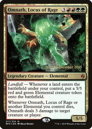 Omnath, Locus of Rage [Battle for Zendikar Promos] | Exor Games New Glasgow