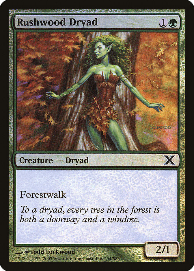 Rushwood Dryad (Premium Foil) [Tenth Edition] | Exor Games New Glasgow