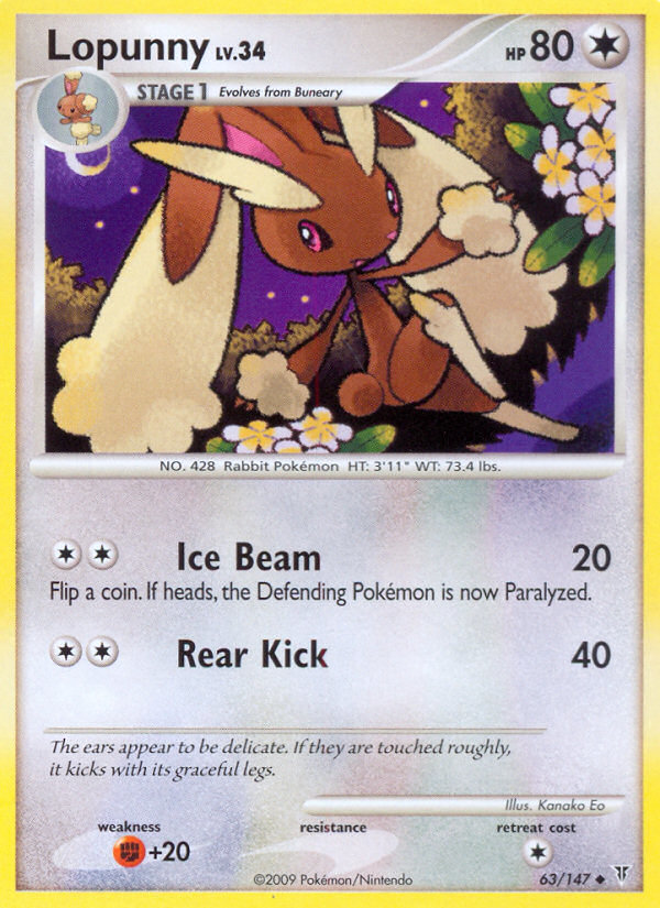 Lopunny (63/147) [Platinum: Supreme Victors] | Exor Games New Glasgow