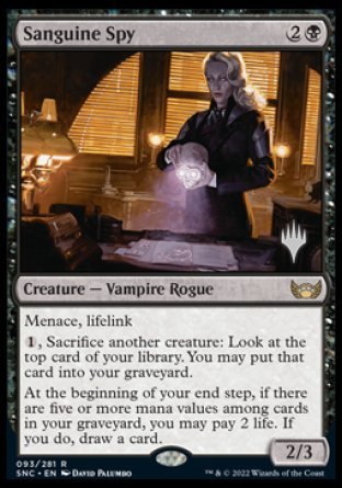 Sanguine Spy (Promo Pack) [Streets of New Capenna Promos] | Exor Games New Glasgow