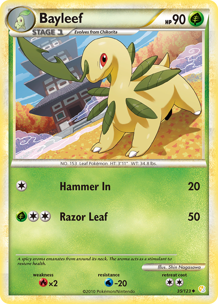 Bayleef (35/123) [HeartGold & SoulSilver: Base Set] | Exor Games New Glasgow