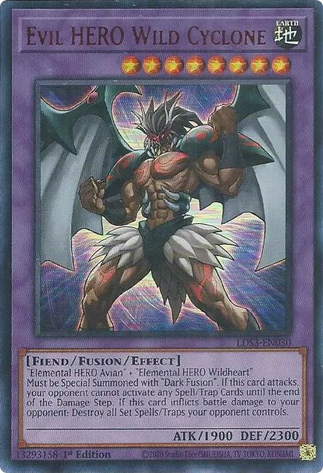 Evil HERO Wild Cyclone (Red) [LDS3-EN030] Ultra Rare | Exor Games New Glasgow