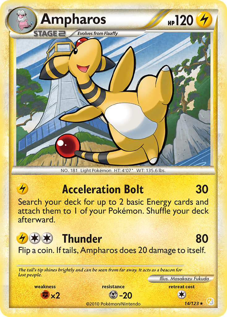 Ampharos (14/123) [HeartGold & SoulSilver: Base Set] | Exor Games New Glasgow