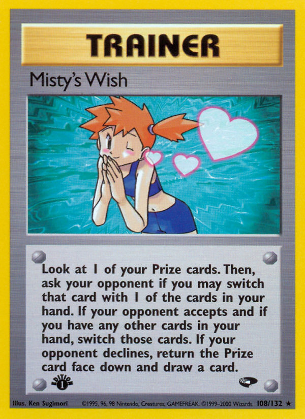 Misty's Wish (108/132) [Gym Challenge 1st Edition] | Exor Games New Glasgow