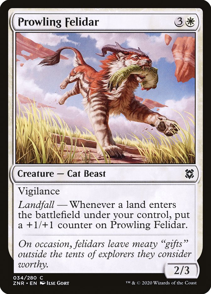 Prowling Felidar [Zendikar Rising] | Exor Games New Glasgow