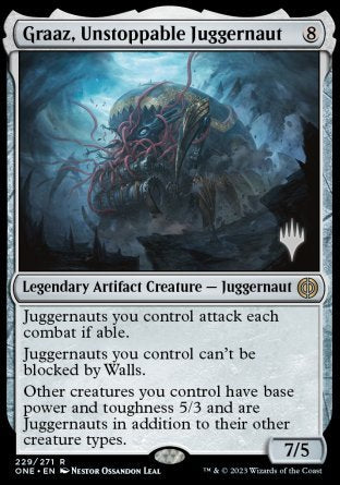 Graaz, Unstoppable Juggernaut (Promo Pack) [Phyrexia: All Will Be One Promos] | Exor Games New Glasgow