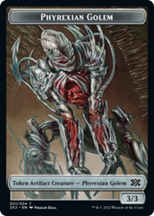 Saproling // Phyrexian Golem Double-sided Token [Double Masters 2022 Tokens] | Exor Games New Glasgow