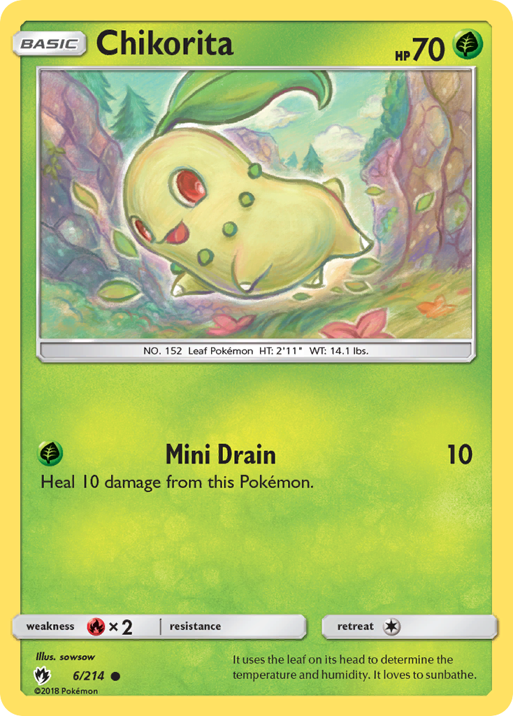 Chikorita (6/214) [Sun & Moon: Lost Thunder] | Exor Games New Glasgow